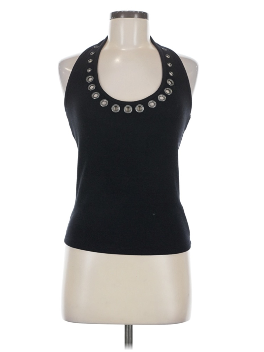 black anthropologie pilcro summer cotton halter grommet top - Picture 2 of 4
